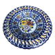 Openwork ceramic dish, hand-painted, Alcobach, Portugal, 35 cm diameter
