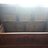 Large oak bench chest