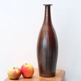 Vase bouteille en grès, années 70