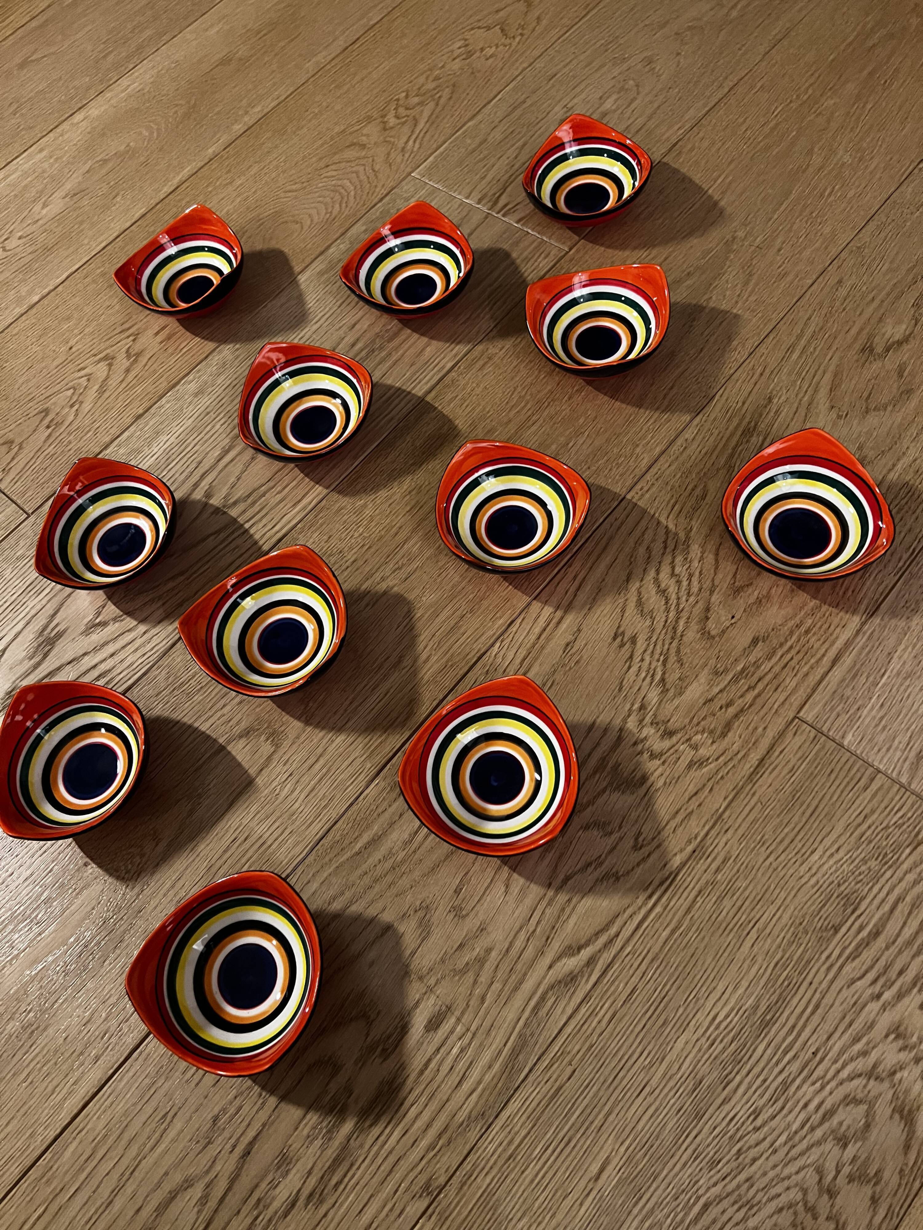 Cups design vintage ceramic Delrio Salado