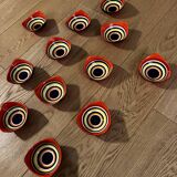 Cups design vintage ceramic Delrio Salado