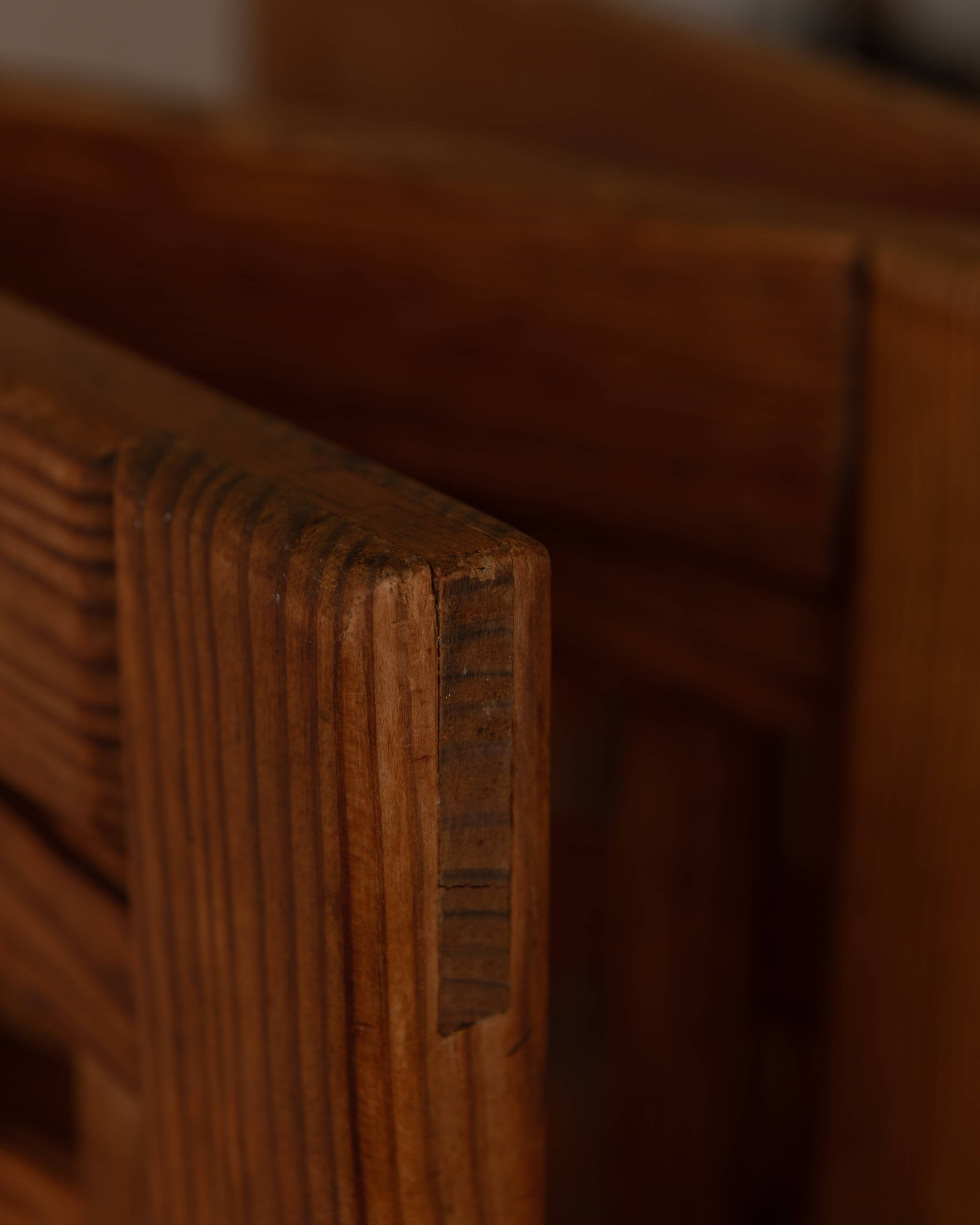 Paravent vintage en bois à 3 panneaux ajourés · Paravent pliant en pin (135 cm)