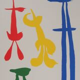Joan miro: surrealist family, signed lithograph