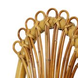 Mid Century Boho Bamboo Rattan Chair Italian Sixties Design