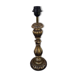 Pied de lampe en résine doré