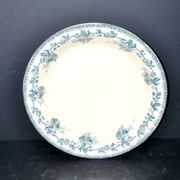 Choisy-le-Roi flat hollow salad decorated with blue and green roses by Hippolyte Boulenger.