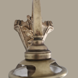 Art Nouveau wall light in gilded bronze - Frosted glass tulip - Period 1900