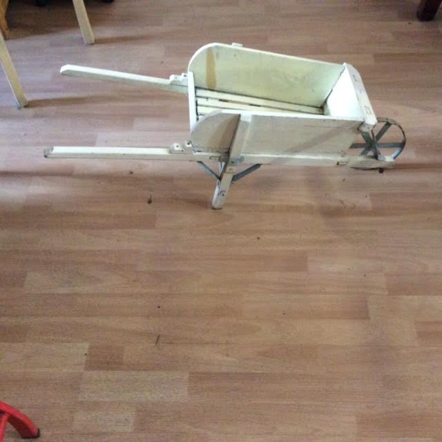 Old wooden wheelbarrow