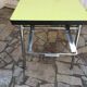 Plastilux yellow formica table with extensions 50s