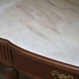 Superb mahogany and marble console table (early 20th century).