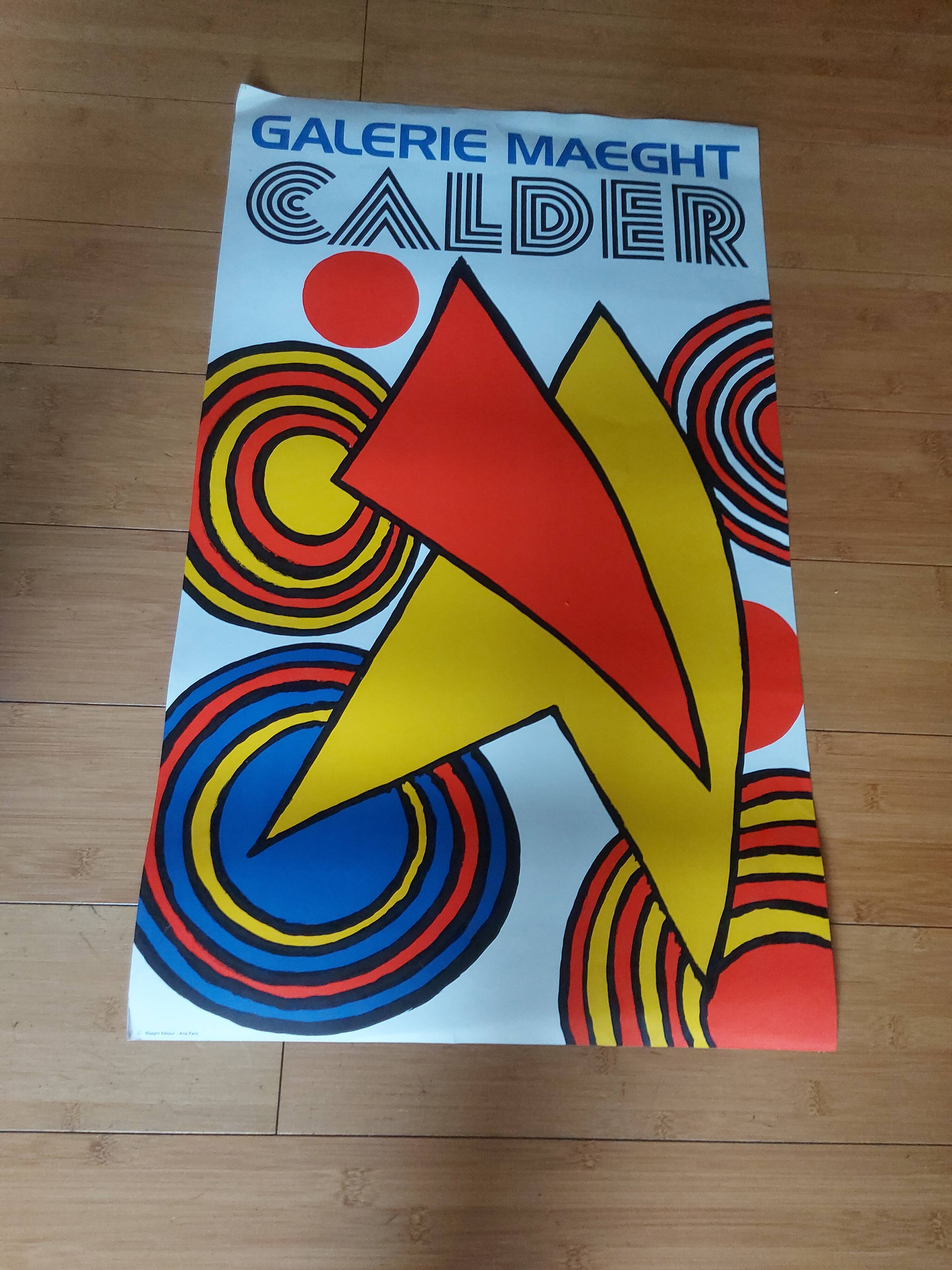 Calder lithographed poster, Maeght Gallery