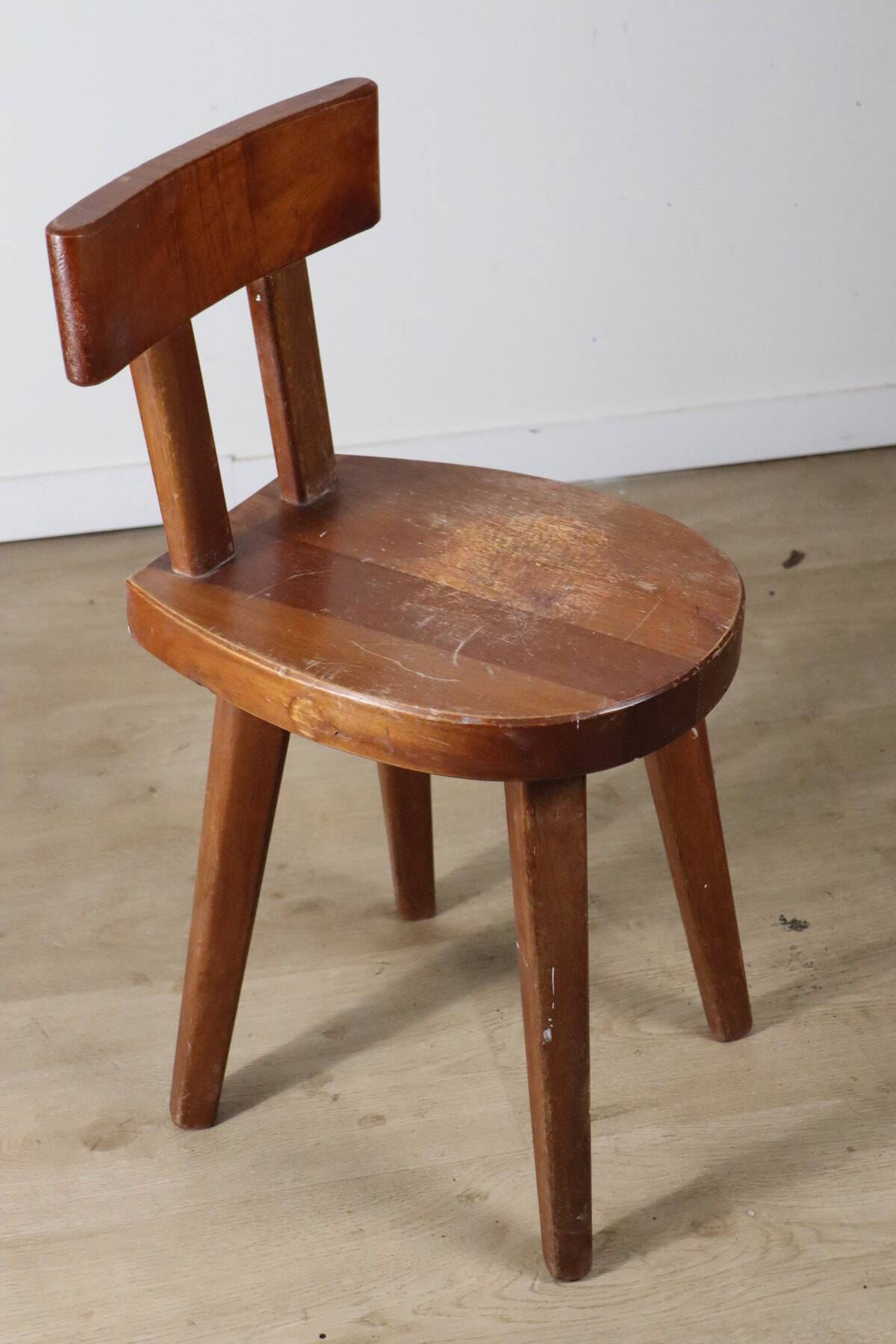 Chaise en acajou par Christian Durupt - Méribel - 1960