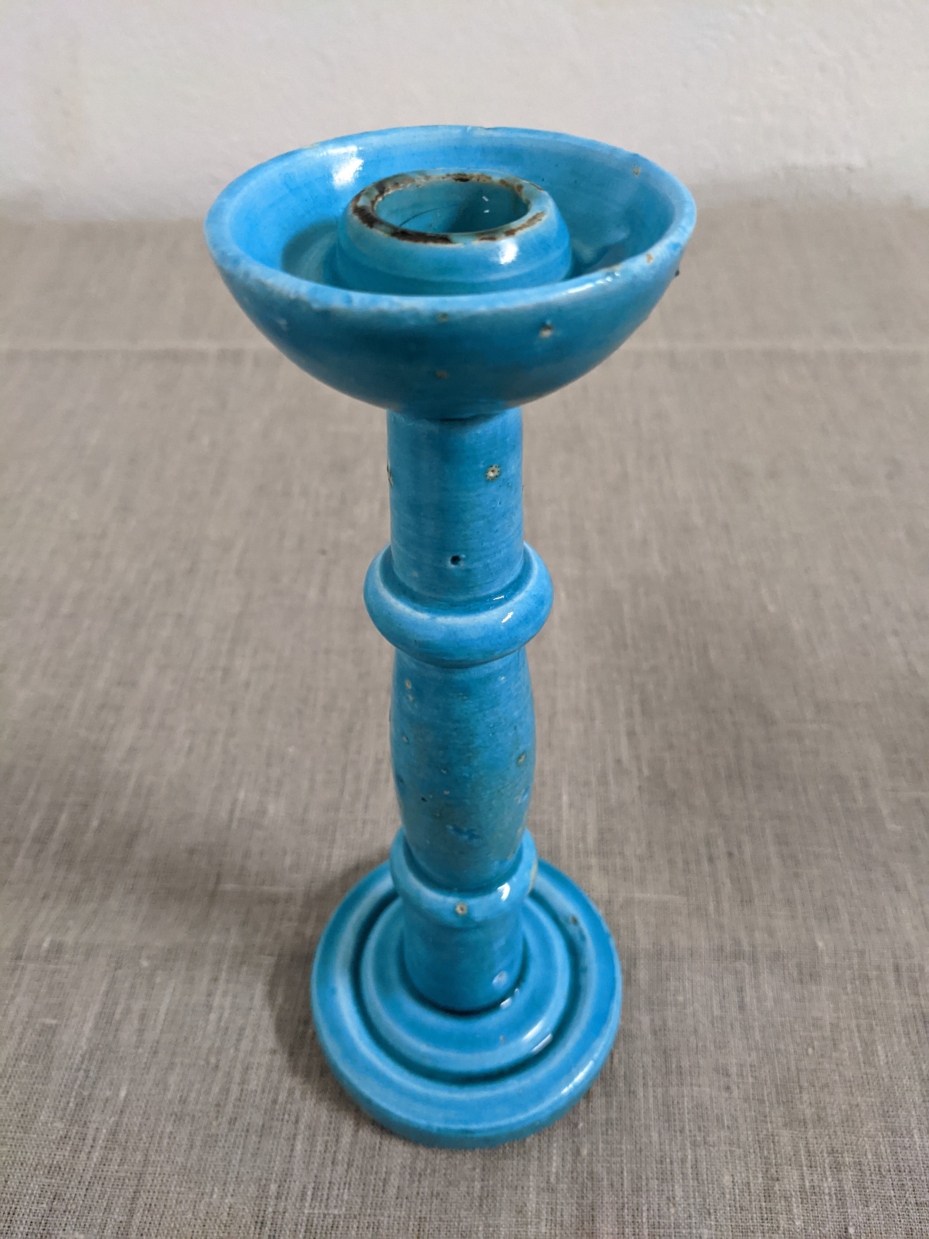 Pair of earthenware candle holders from the 60s/70s