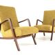 Knicos armchair in teak with yellow upholstery - very rare dutch design