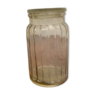 Pot bocal en verre ancien aliments