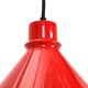 Set of 2 Nordisk Solar Compagni “Super Space” pendant lights, red, small version, Danish modern design, 1970s