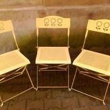 Folding metal garden chairs
