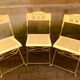 Folding metal garden chairs