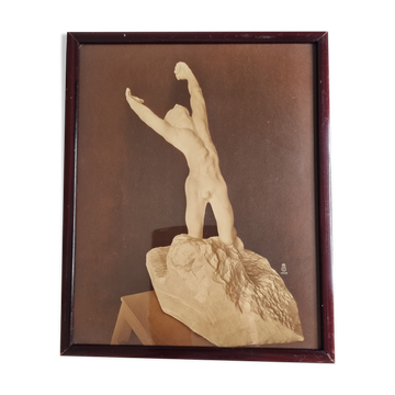 Photo frame, the prodigal son after Rodin, 1936