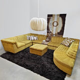 Canapé modulaire vintage XXL Laauser « jaune doux »