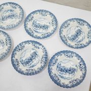 Série de 10 assiettes creuses vintage par Johnson Bros, made in England