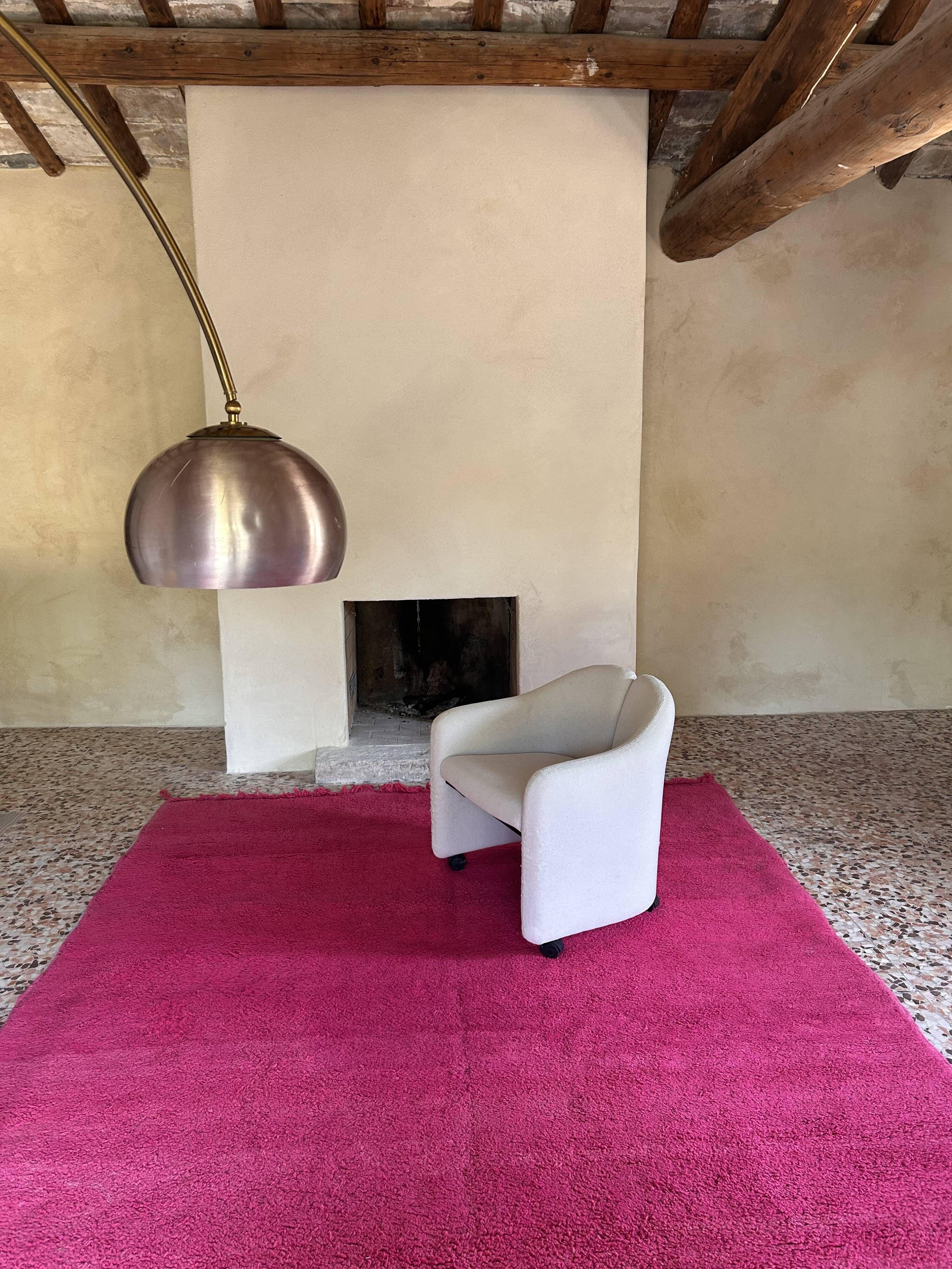 Tapis laine pink vintage grande taille