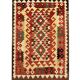 Tapis Kilim en laine tissé à la main, tapis moderne géométrique à tissage plat 180 x 119 cm