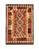 Handwoven Wool Kilim Rug, Modern Geometric Flatweave Carpet 180 x 119 cm