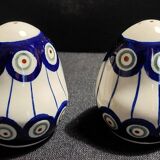 Pair of vintage ceramic salt and pepper shakers