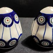 Pair of vintage ceramic salt and pepper shakers