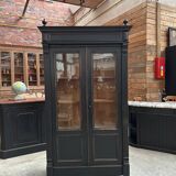 Napoleon III display case in patinated oak