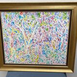 Oil painting signed armand bouvier fauvism style walkers ss le bois