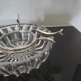 Serving dish in crystal for caviar