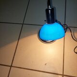 Table lamp chromed metal and glass globe used