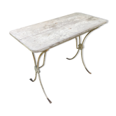 Table de jardin en bois et fer forgé début XXème