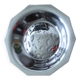 Vintage silver metal butter dish from the "Coquillor" brand