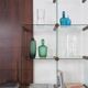 Gallotti & Radice Italian glass and wood bookcase 1980s