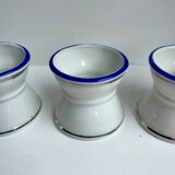 Trio of shells diabolo white edging silver and bright blue 50s