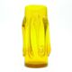 Modernist vase, yellow glass, designed by J. Słuczan-Orkusz, Poland, 1970s