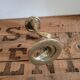 Art Deco bronze snake candle holder