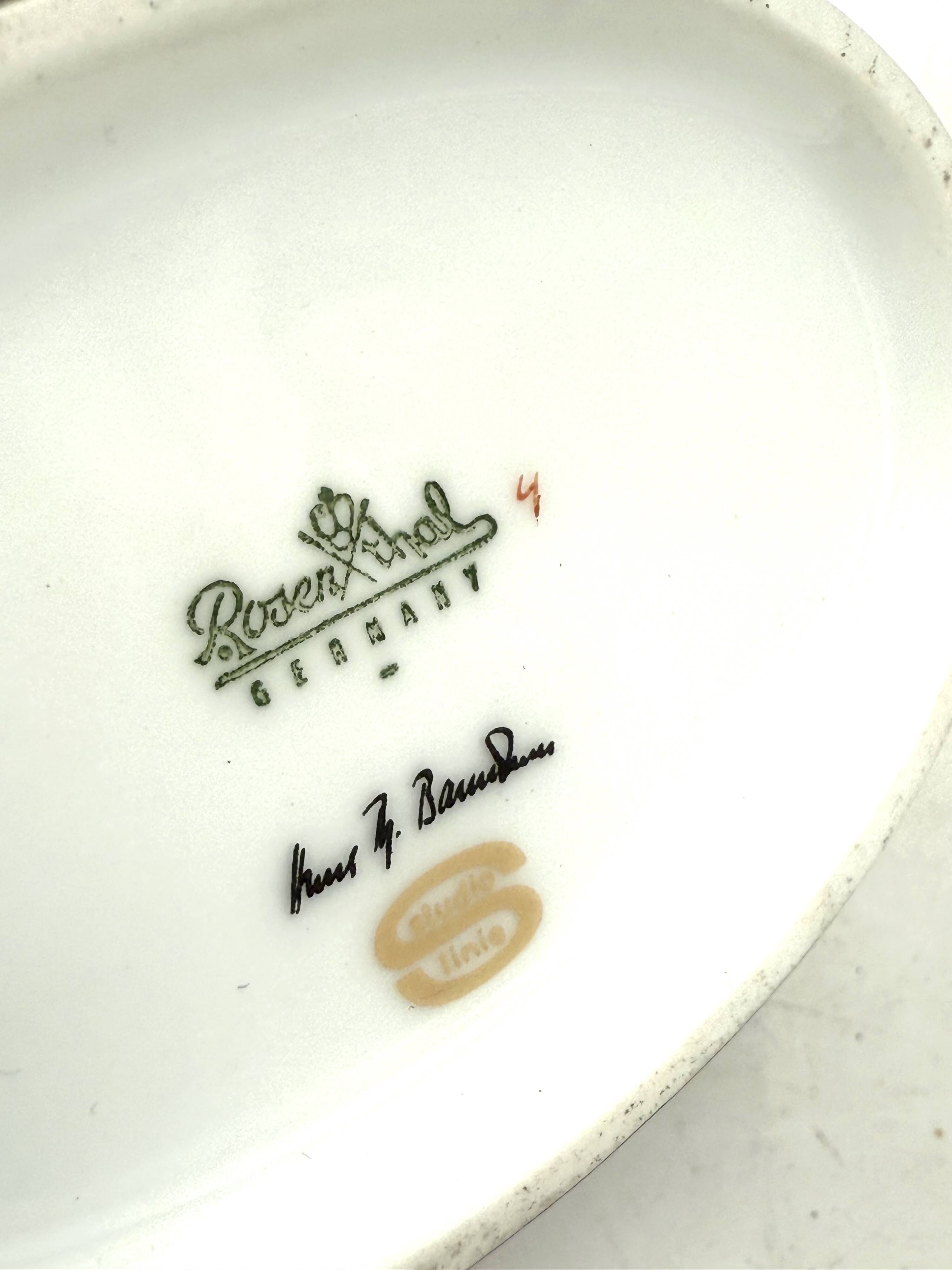 Hans Theo Baumann, service à fumer en porcelaine Hollywood Regency, Rosenthal Allemagne