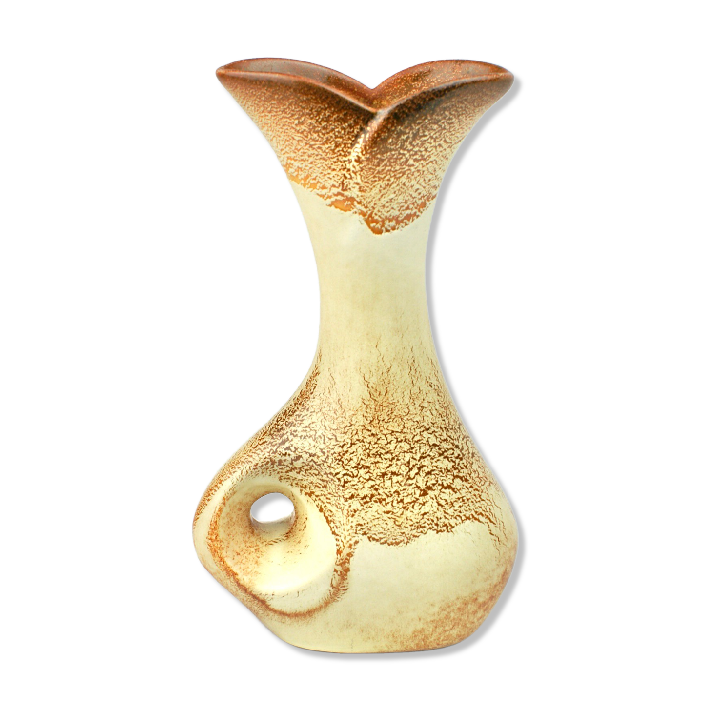 Sculptural mid century vase; 1960's