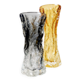 1970s Brutalist Art Glass Vases by Kurt Wokan, Handmade in Germany