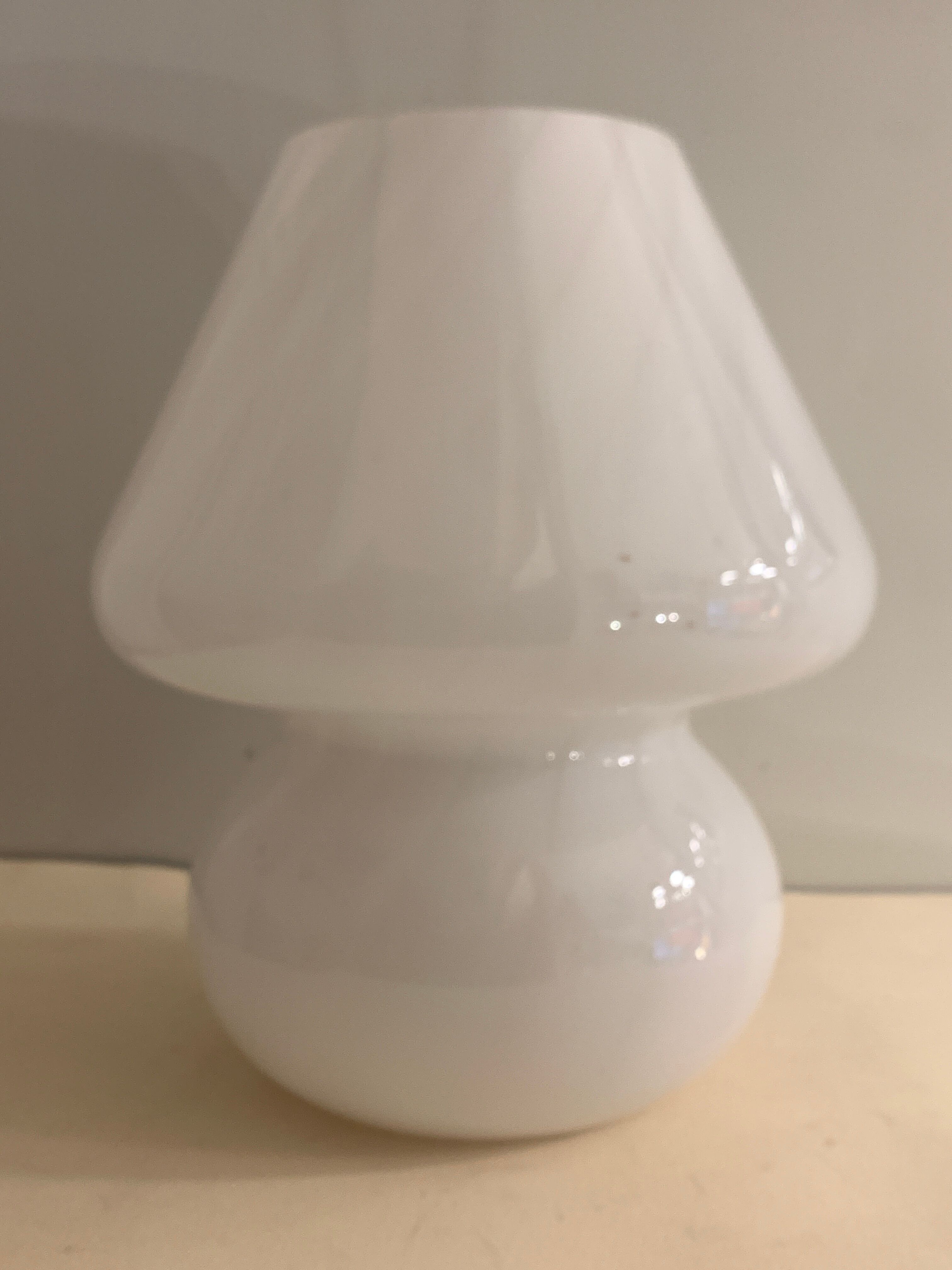 Murano glass mushroom lamp, Swirl by Gino Vistosi, 1970