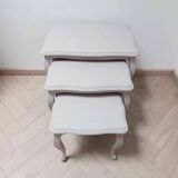 3 painted wooden nesting tables
