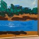 Original Swedish Oil on Panel – "Female Figures by a Stream", attributed to Lars Norrman – Signed – Vintage and Framed – 38 × 74 cm (15 × 29.1 inches)