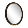 Miroir ovale en rotin