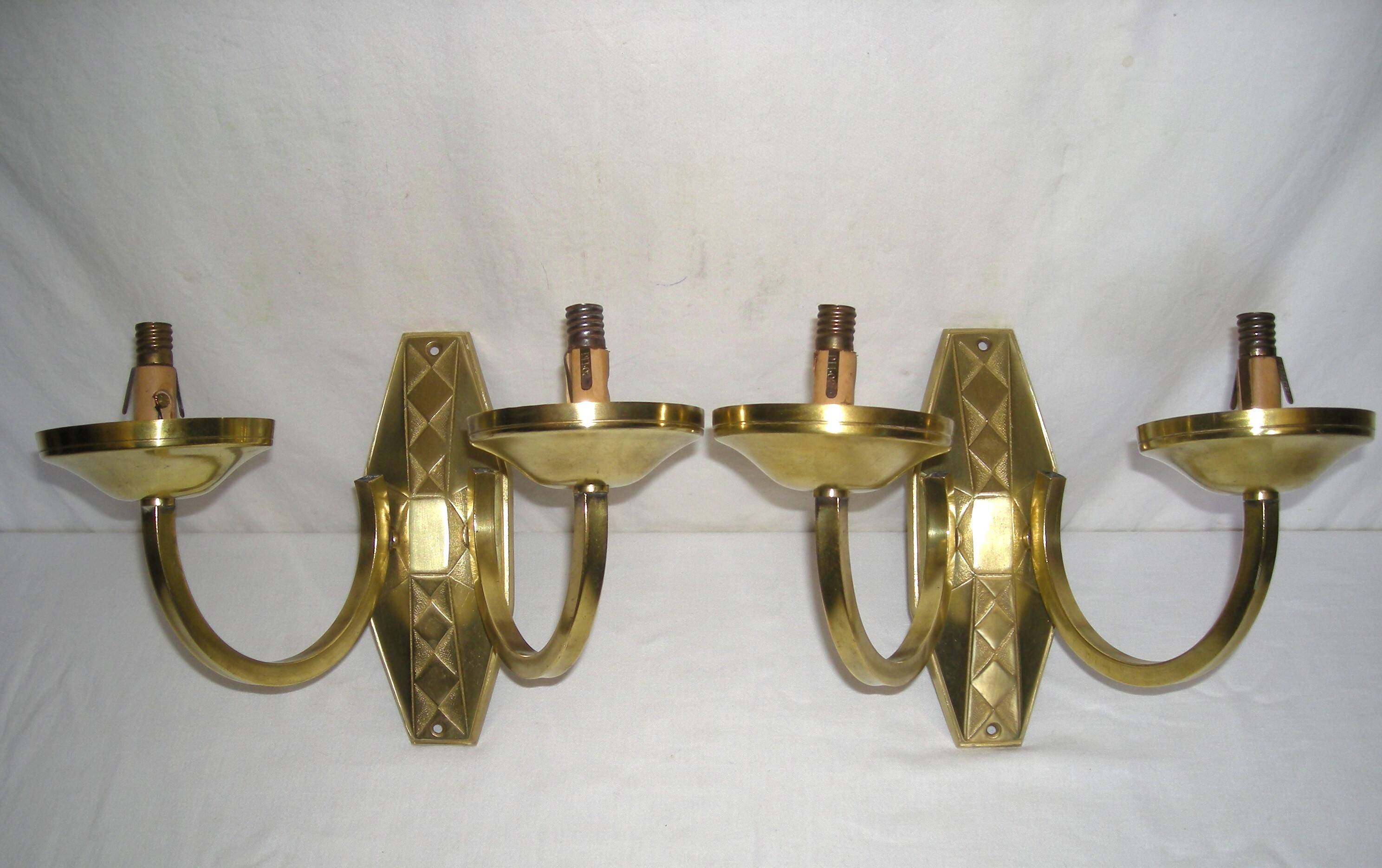 Pair of 1930s wall lights - art deco