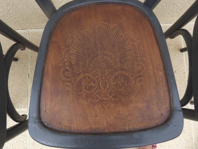 4 old Luterma bistro chairs with patterned seats – Completely refurbished