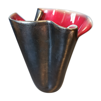 Vase céramique noir
